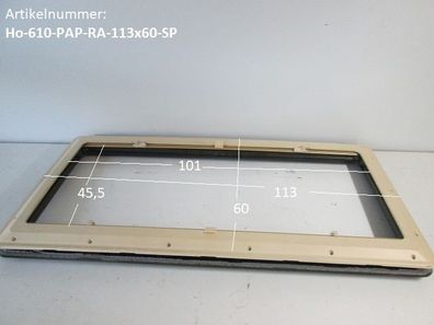 Hobby Wohnwagenfenster-Rahmen gebr. ca 113 x 60 (bzw 101 x 45,5 - ohne Fenster) ...