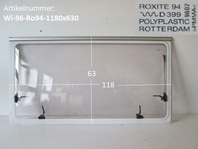 Wilk Wohnwagenfenster Roxite 94 D399 Polyplastic ca 118 x 63, gebraucht (zB 661 ...