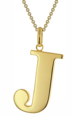 trendor Schmuck Damen-Kette mit Großem Buchstaben J 925 Silber mit Goldauflage 41790