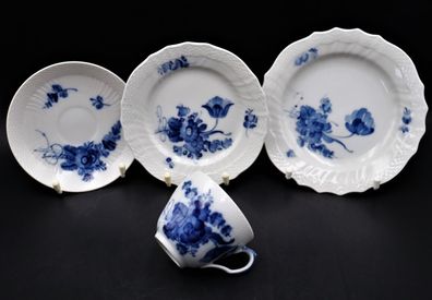 Royal Copenhagen Blaue Blume 4-tlg. Zusammenstellung 1625/26 & 1870 Gedeck 19 #X