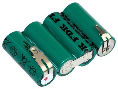 FDK Sanyo Akku für WOLF ACCU 60 60 mit Faston + 4,8mm -2,8mm 4,8V 2150 mAh