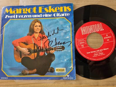 Margot Eskens - Zwei Herzen und eine Gitarre 7'' Vinyl MIT Autogramm