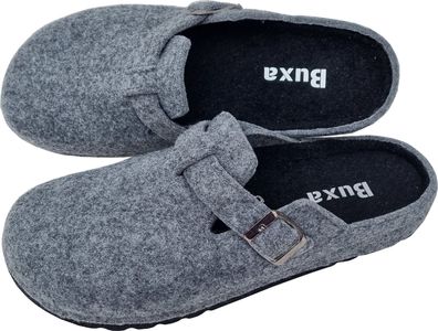 Komfort Schuhe - Pantoffeln Clog Gr.38 GRAU WollFilz sehr bequem