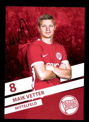 Maik Vetter Autogrammkarte Kickers Offenbach 2022-23 Original Signiert