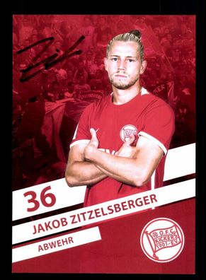 Jakob Zitzelsberger Autogrammkarte Kickers Offenbach 2022-23 Original Signiert