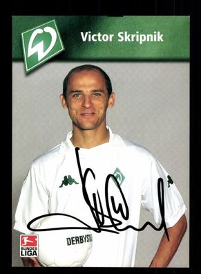 Victor Skripnik Autogrammkarte Werder Bremen 2002-03 1. Karte Original Signiert + 2