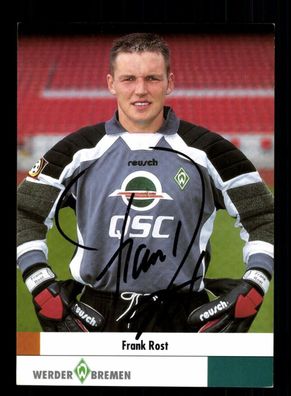 Frank Rost Autogrammkarte Werder Bremen 2000-01 Original Signiert