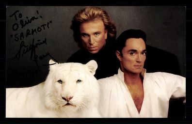 Siegfried und Roy Zauberkünstler Autogrammkarte Original Signiert ## BC G 37487