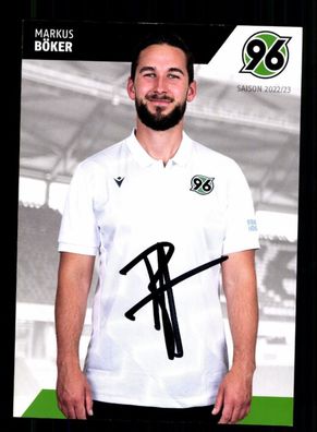 Markus Böker Autogrammkarte Hannover 96 2022-23 Original Signiert