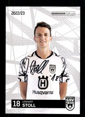 Lennart Stoll Autogrammkarte SSV Ulm 1846 2022-23 Original Signiert