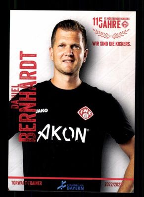 Daniel Bernhardt Autogrammkarte Würzburger Kickers 2022-23 Original Signiert