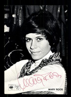 Mary Roos Autogrammkarte Original Signiert ## BC 192157