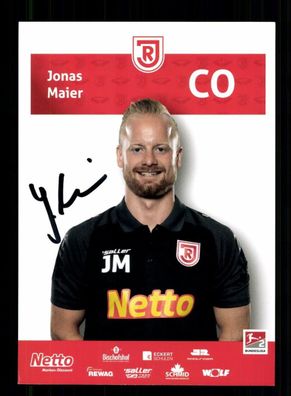 Jonas Maier Autogrammkarte Jahn Regensburg 2022-23 Original Signiert