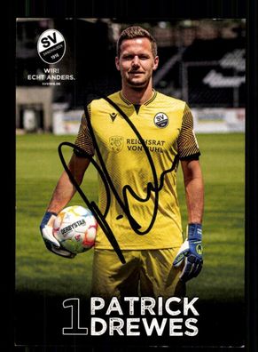 Patrick Drewes Autogrammkarte SV Sandhausen 2022-23 Original Signiert