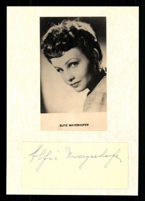 Elfie Mayerhofer 1917-1992 Filmschauspielerin Original Signiert ##BC G 37593