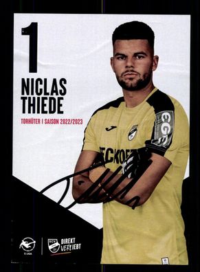 Niclas Thiede Autogrammkarte SC Verl 2022-23 Original Signiert