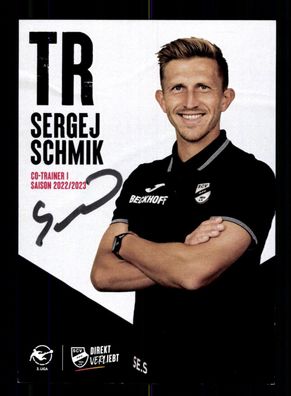 Sergej Schmik Autogrammkarte SC Verl 2022-23 Original Signiert