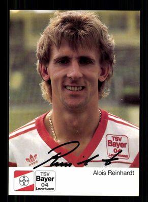 Alois Reinhardt Autogrammkarte Bayer Leverkusen 1989-90 Original Signiert + 2