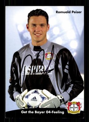 Romuald Peiser Autogrammkarte Bayer Leverkusen 1998-99 Original Signiert