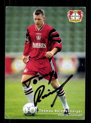 Thomas Reichenberger Autogrammkarte Bayer Leverkusen 1997-98 Original Signiert