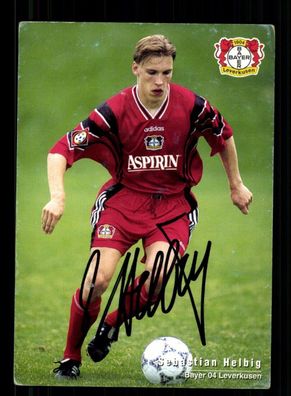Sebastian Helbig Autogrammkarte Bayer Leverkusen 1997-98 Original Signiert