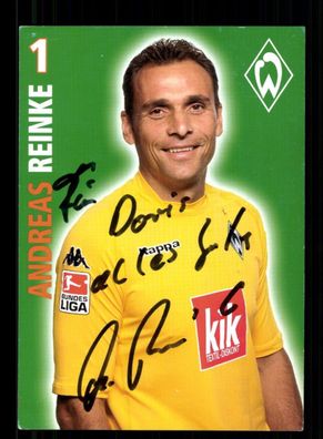 Andreas Reinke Autogrammkarte Werder Bremen 2005-06 Original Signiert + 2