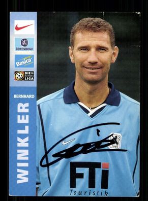 Bernhard Winkler Autogrammkarte TSV 1860 München 1999-00 Original Signiert