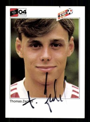 Thomas Zechel Autogrammkarte Bayer Leverkusen 1983-84 Original Signiert