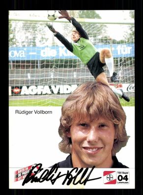 Rüdiger Vollborn Autogrammkarte Bayer Leverkusen 1984-85 2. Karte Original Sign.