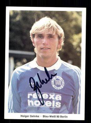 Holger Gehrke Autogrammkarte Blau weiss 90 Berlin 1987-88 Original Signiert