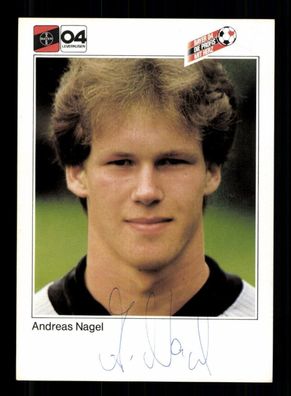 Andreas Nagel Autogrammkarte Bayer Leverkusen 1983-84 Original Signiert