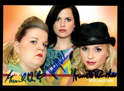 Böse Mädchen RTL Autogrammkarte 3x Original Signiert ## BC 193233