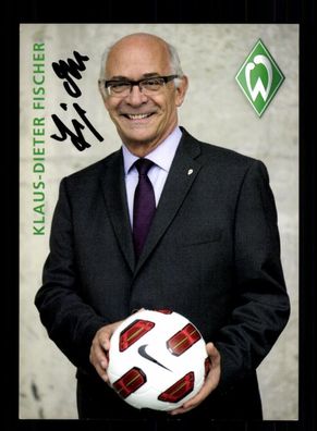 Klaus Dieter Fischer Autogrammkarte Werder Bremen 2010-11 Original Signiert
