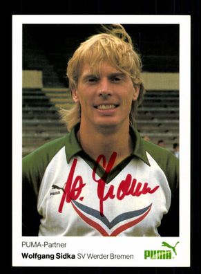 Wolfgang Sidka Autogrammkarte Werder Bremen 1985-86 Original Signiert