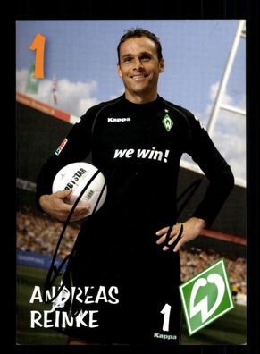 Andreas Reinke Autogrammkarte Werder Bremen 2006-07 2. Karte Original Signiert