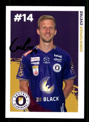 Christopher Cvetko Autogrammkarte Austria Klagenfurt 2022-23 Original Signiert