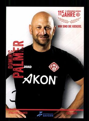 Dominik Palmer Autogrammkarte Würzburger Kickers 2022-23 Original Signiert