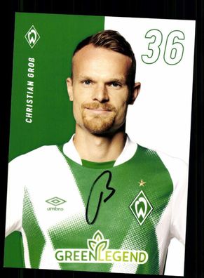 Christian Groß Autogrammkarte Werder Bremen 2022-23 Original Signiert