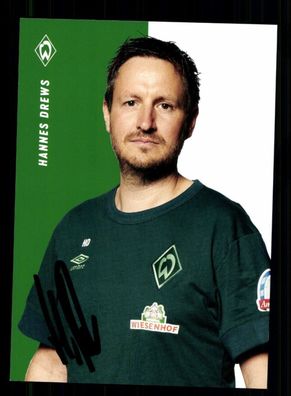 Hannes Drews Autogrammkarte Werder Bremen 2022-23 Original Signiert