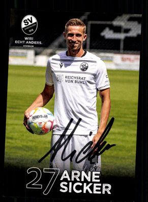 Arne Sicker Autogrammkarte SV Sandhausen 2022-23 Original Signiert