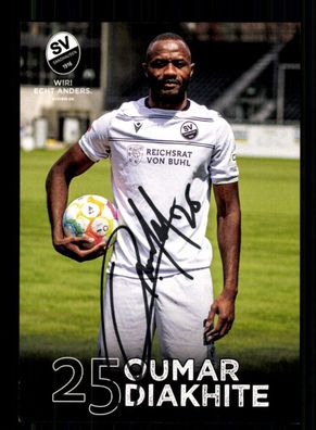 Oumar Diakhite Autogrammkarte SV Sandhausen 2022-23 Original Signiert