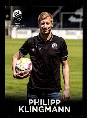 Philipp Klingmann Autogrammkarte SV Sandhausen 2022-23 Original Signiert