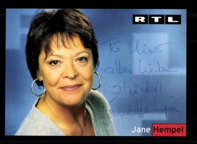 Jane Hempel RTL Autogrammkarte Original Signiert #BC 192282