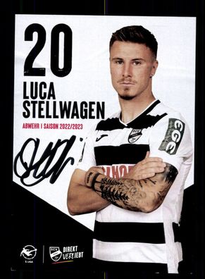 Luca Stellwagen Autogrammkarte SC Verl 2022-23 Original Signiert