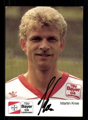 Martin Kree Autogrammkarte Bayer Leverkusen 1989-90 Original Signiert