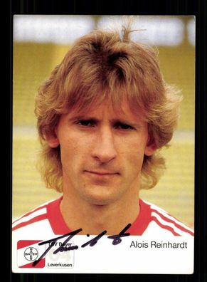 Alois Reinhardt Autogrammkarte Bayer Leverkusen 1987-88 Original Signiert