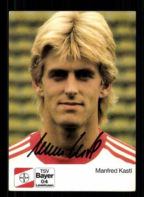 Manfred Kastl Autogrammkarte Bayer Leverkusen 1988-89 Original Signiert
