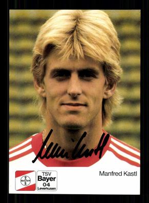 Manfred Kastl Autogrammkarte Bayer Leverkusen 1988-89 Original Signiert + 2