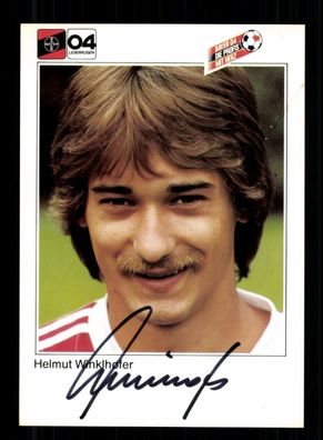 Helmut Winklhofer Autogrammkarte Bayer Leverkusen 1983-84 Original Signiert