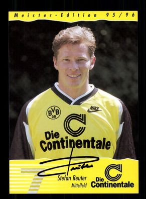 Stefan Reuter Autogrammkarte Borussia Dortmund 1995-96 Original Signiert